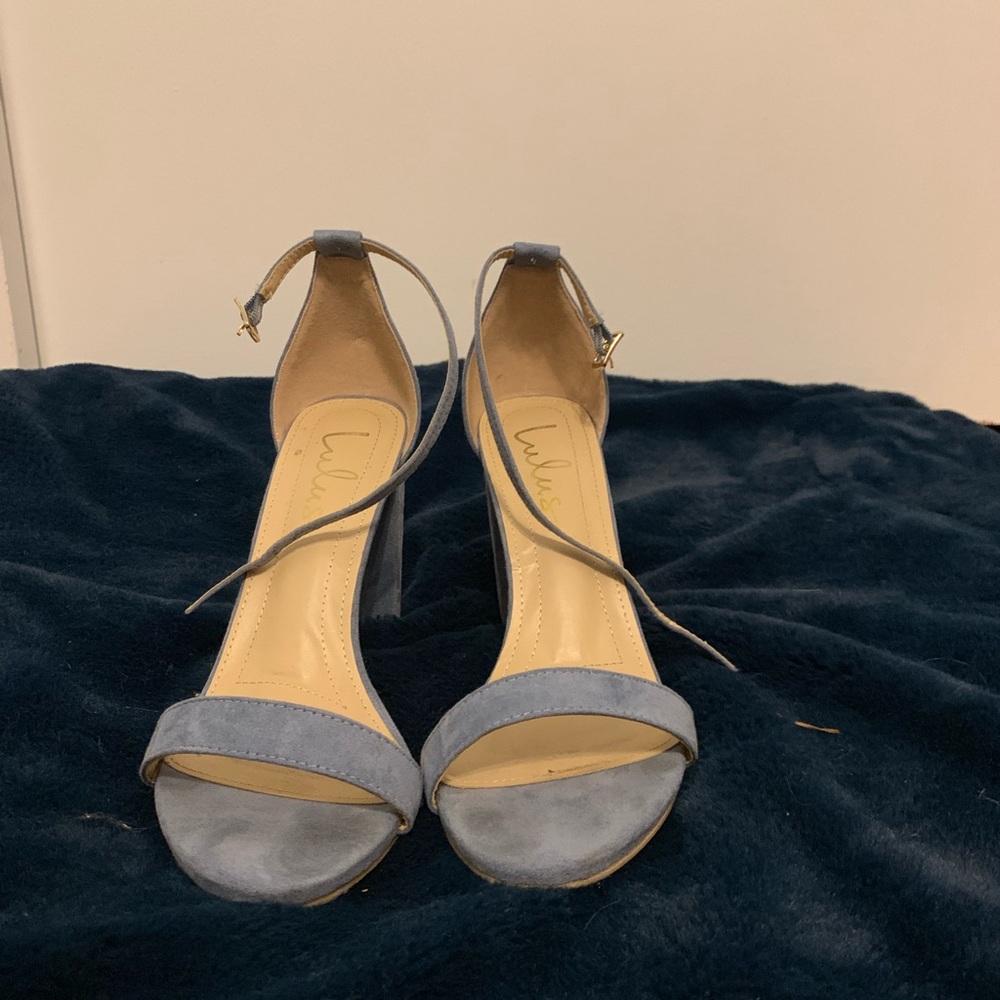 stone blue heels